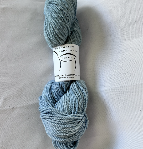 Alpaca/Rambouillet Sport yarn - Naturally dyed with Indigo