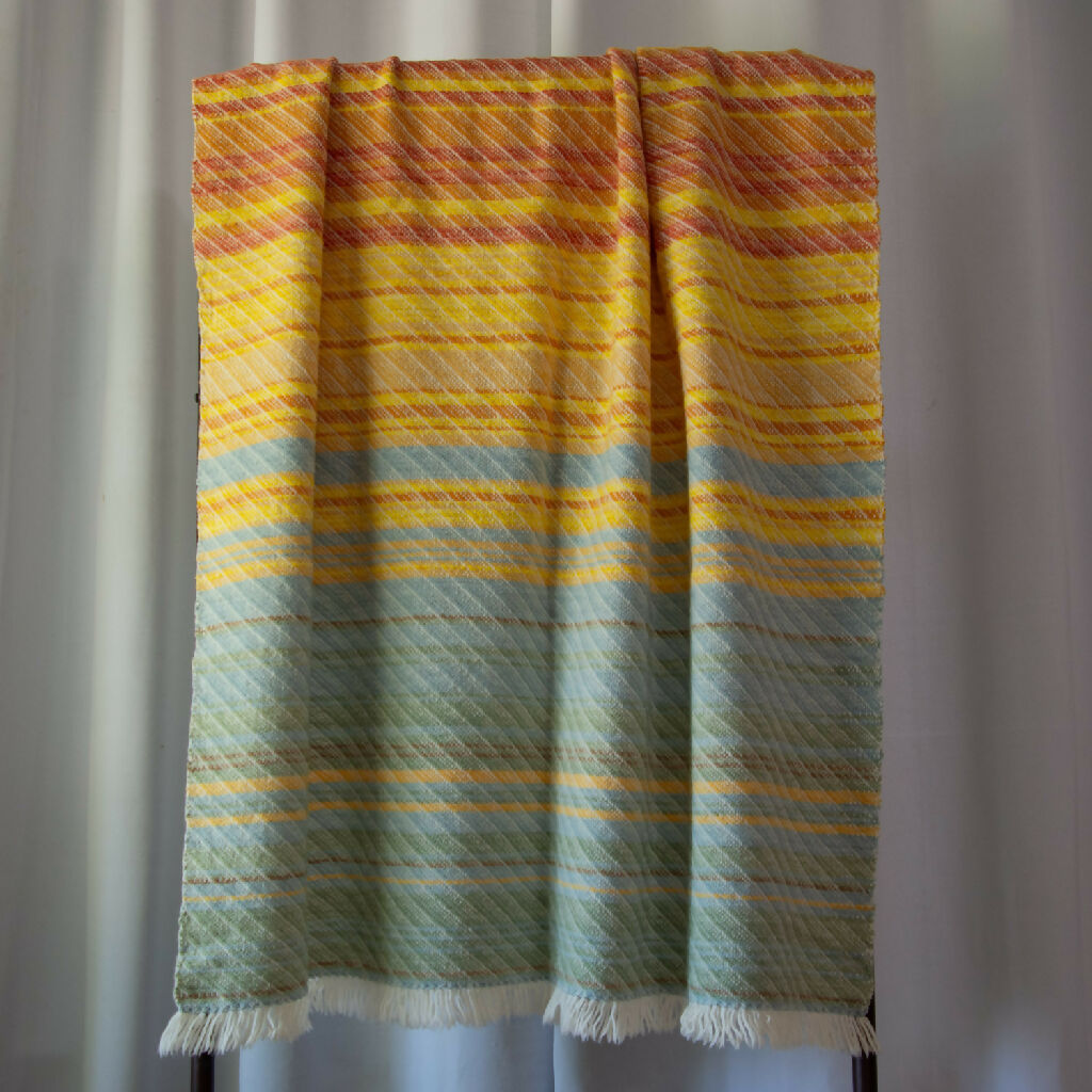 Naturally Dyed Wool Throw 1351-7