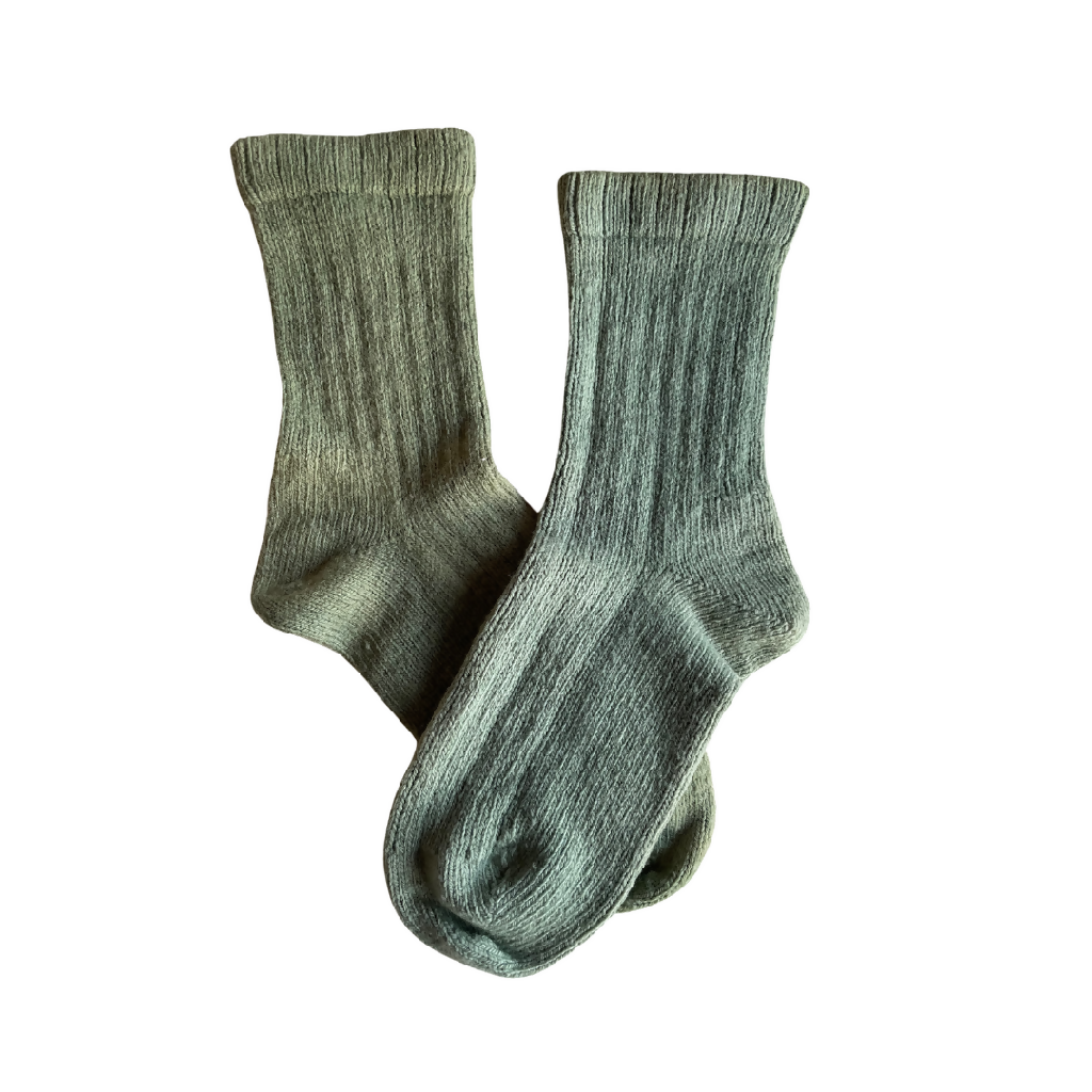 Knit Socks - Naturally Dyed - Black Scabiosa