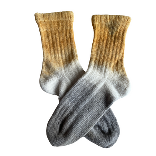 Knit Socks - Medium - Naturally Dyed - Tango Cosmos & Native Buckwheat