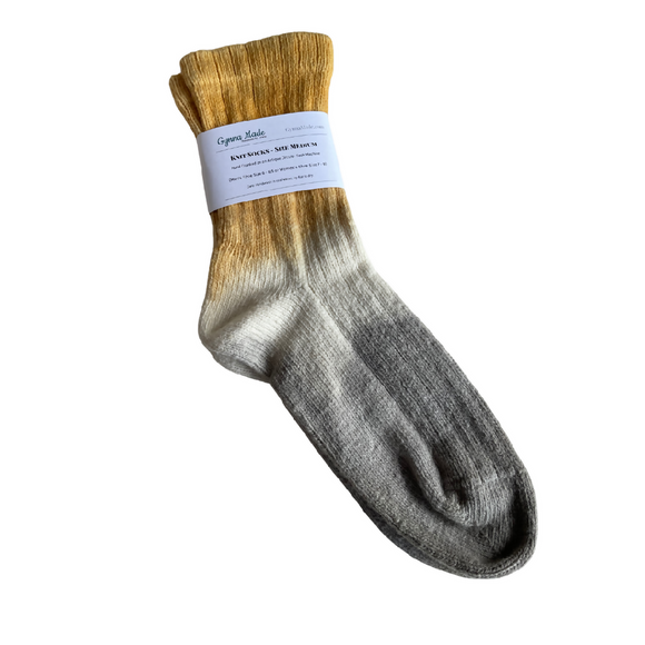 Knit Socks - Medium - Naturally Dyed - Tango Cosmos & Native Buckwheat