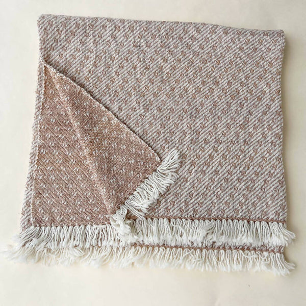 Handwoven Wool Blanket - Brown 1258-21