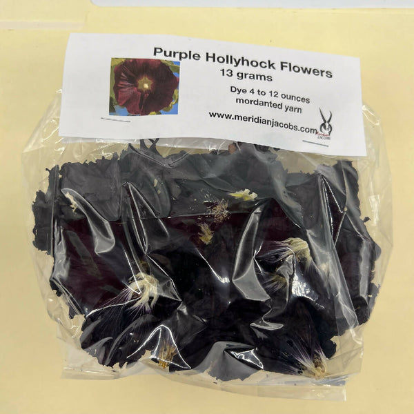 Purple Hollyhock Flowers - Dried for Dyeing