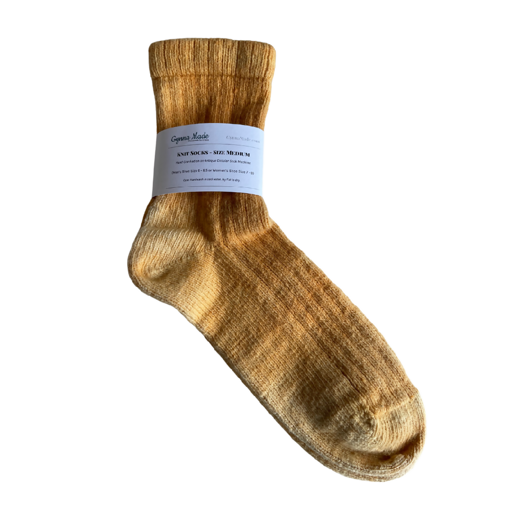 Knit Socks - Medium - Naturally Dyed - Tango Cosmos